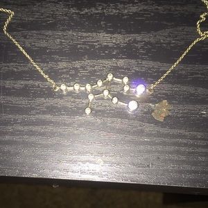 Sterling silver Virgo Zodiac necklace.